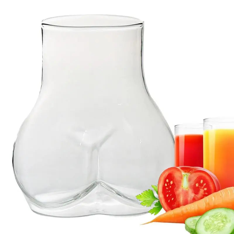 Tazze per bere culo da 450 ml Tazza da caffè in vetro borosilicato trasparente Tazza da caffè divertente Tazza da donna in vetro Corpo Tazza da culo Tazze da acqua per latte