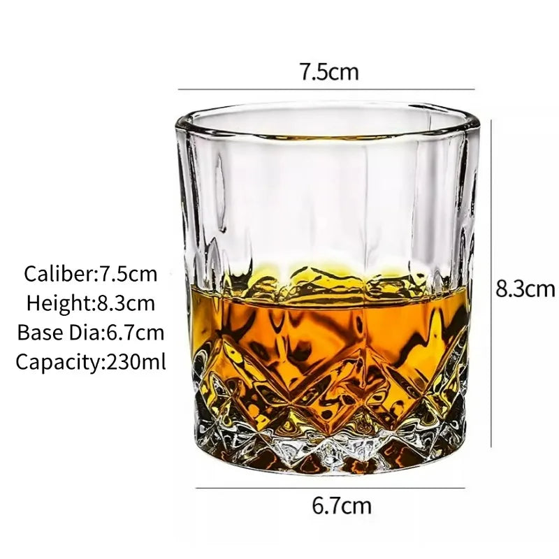 Bicchieri da whisky, Bicchieri da whisky incisi, Bicchieri da whisky vecchio stile, Bicchieri scotch classici, Regalo perfetto per gli amanti dello scotch