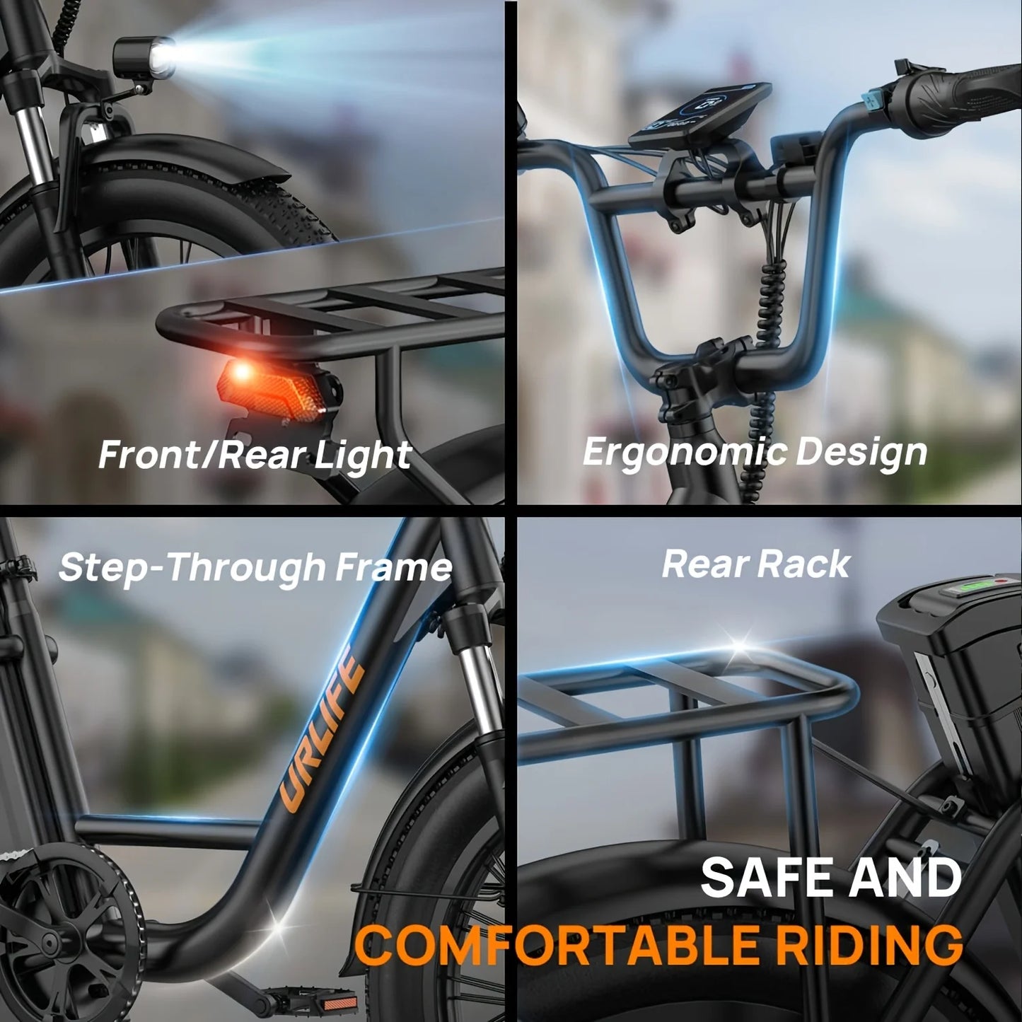 Urlife E-Bike Fat Tire 1000W 48V