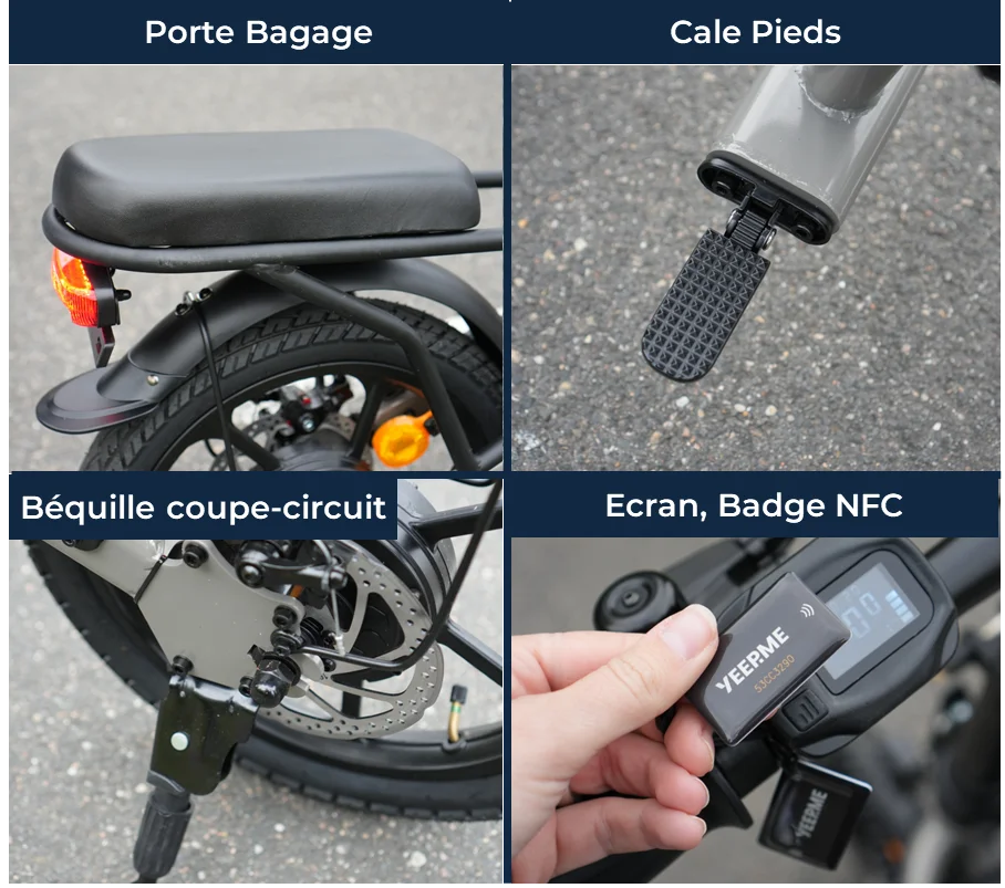 YEEPME E-Bike Pieghevole 160D 500W