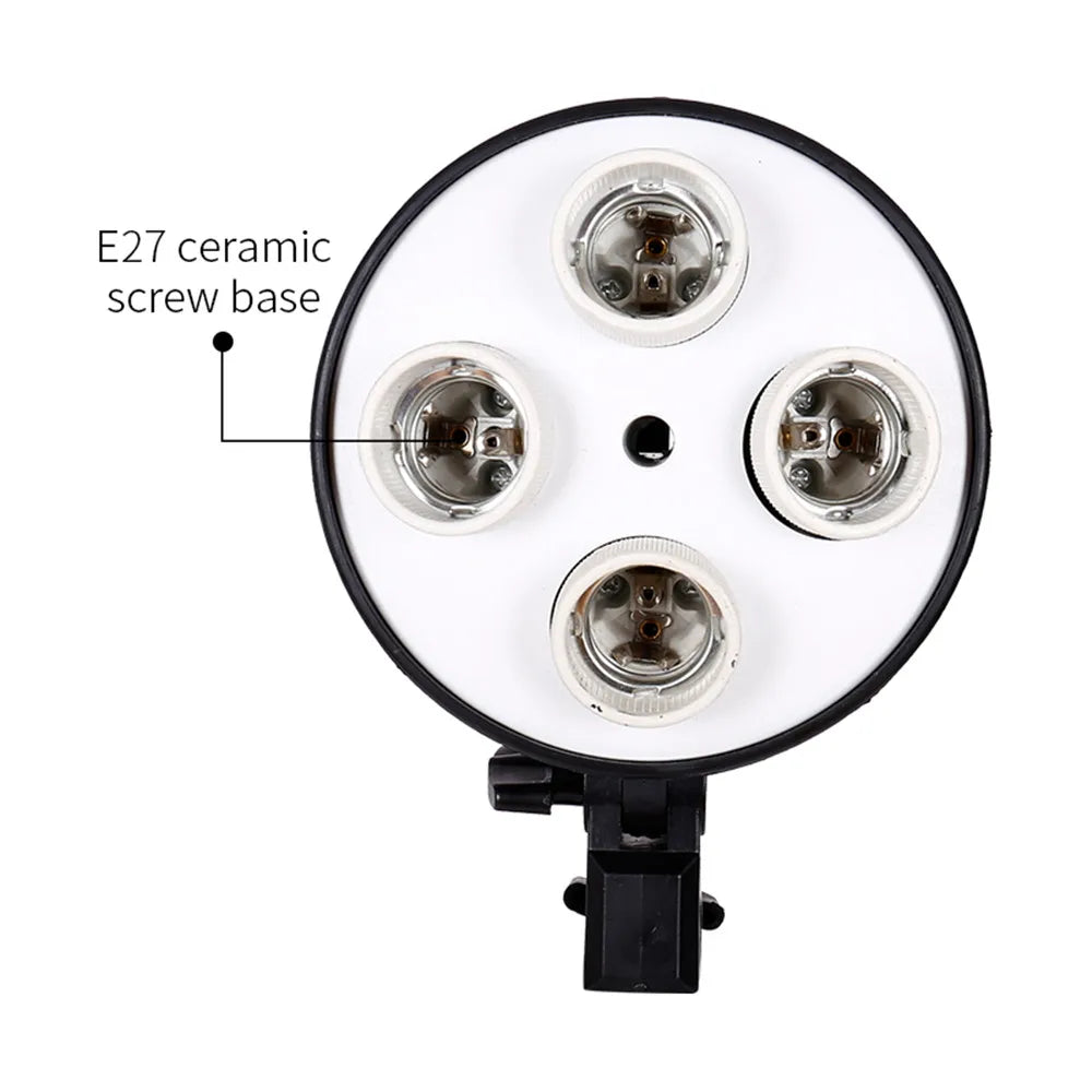 Kit di Illuminazione Softbox SH per Fotografia, Set di Quattro Lampade Softbox 50x70CM, Attrezzatura con Base E27 per Studio Fotografico