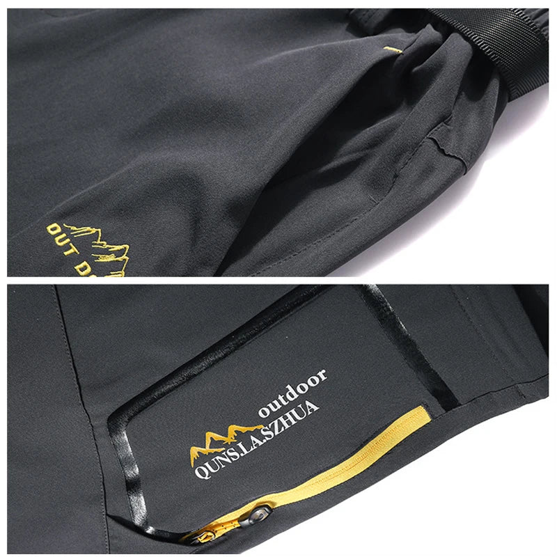 TRVLWEGO Pantaloni da trekking da campeggio da uomo Trekking Pantaloni da viaggio da esterno ad alta elasticità estivi sottili impermeabili ad asciugatura rapida