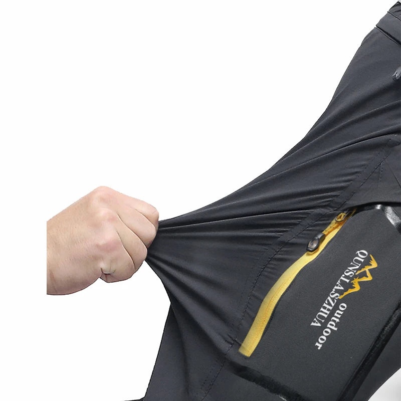 TRVLWEGO Pantaloni da trekking da campeggio da uomo Trekking Pantaloni da viaggio da esterno ad alta elasticità estivi sottili impermeabili ad asciugatura rapida