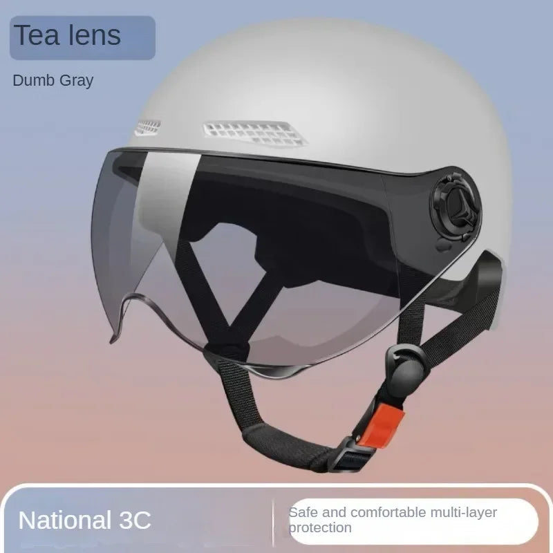 Casco di sicurezza per bicicletta Certificato 3C Mezzo casco per bicicletta elettrica per bambini adulti per uomo e donna con occhiali di protezione