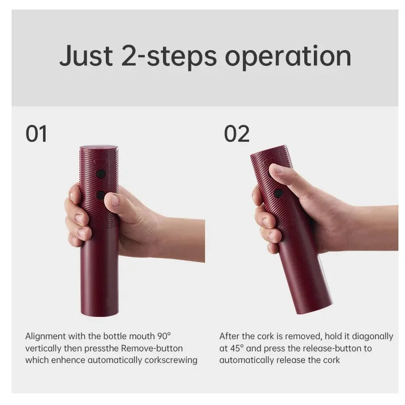 Apribottiglie elettrico per vino Cavatappi automatico per vino Apribottiglie ricaricabile Pulsante con un clic Strumenti per vino Bar Prodotti da cucina