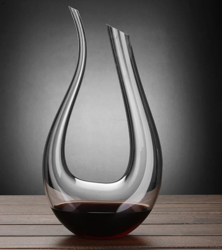 Decanter per vino rosso a Base piatta superiore da 1000ML versatore per vino in cristallo fatto a mano caraffa per acqua Premium apribottiglie per vino a parete addensato