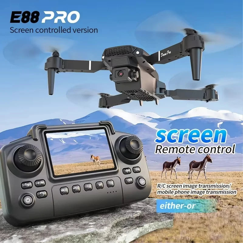 Drone 8K 5G HD Doppia fotocamera Fotografia aerea Schermo di visualizzazione telecomando Aereo di controllo Quadcopter
