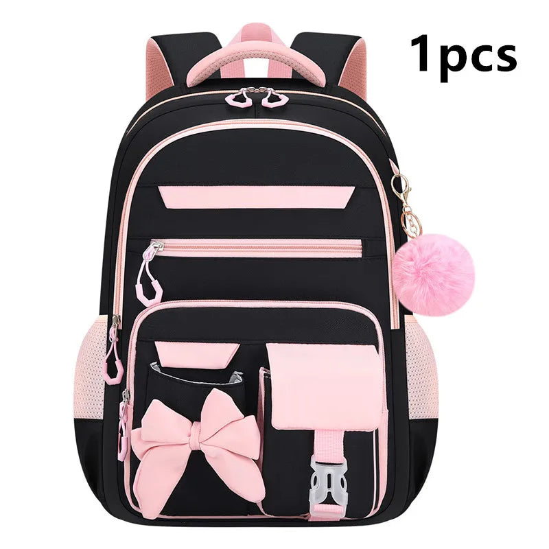 Set di 3 Pezzi: Zaini Scolastici Elementari di Grande Capacità, Carini per Ragazze delle Scuole Medie con Astuccio e Set Porta Pranzo