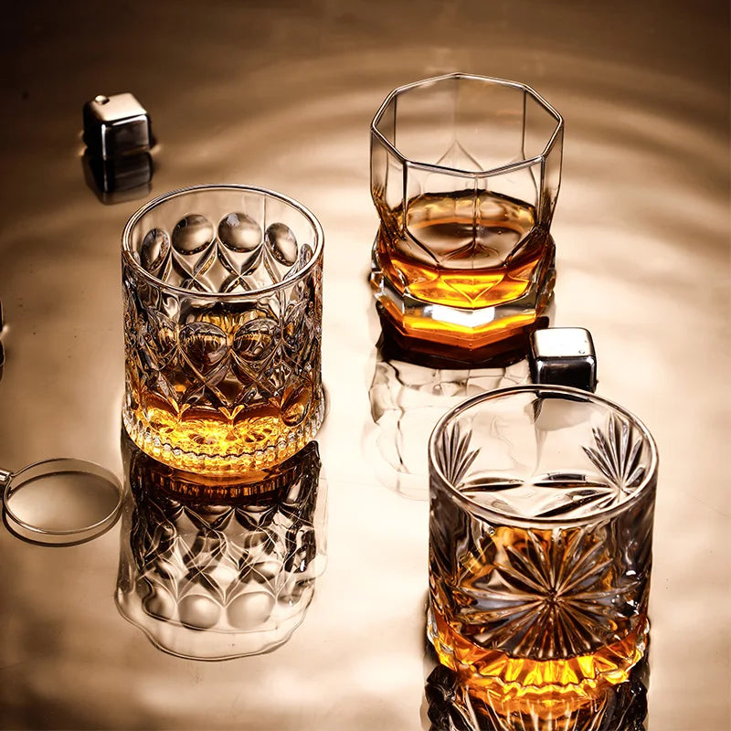 Bicchieri da whisky, Bicchieri da whisky incisi, Bicchieri da whisky vecchio stile, Bicchieri scotch classici, Regalo perfetto per gli amanti dello scotch