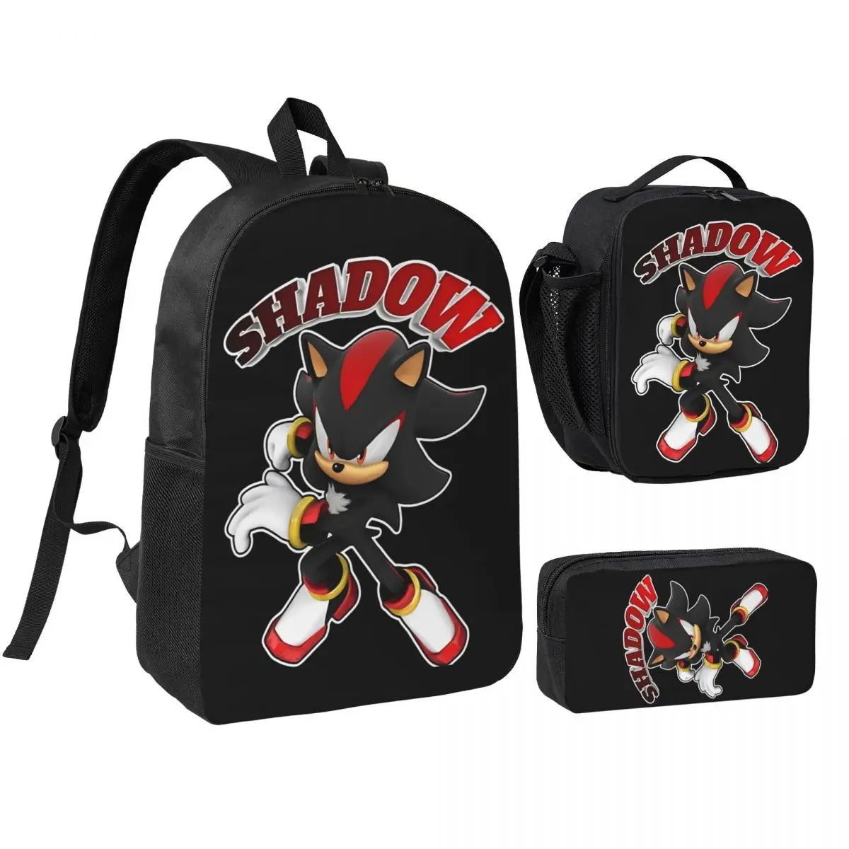 Sonices The H-edgehogs 3 3pecs/set Zaino per borse di tela per scuole superiori adolescenti Borsa per il pranzo Astuccio