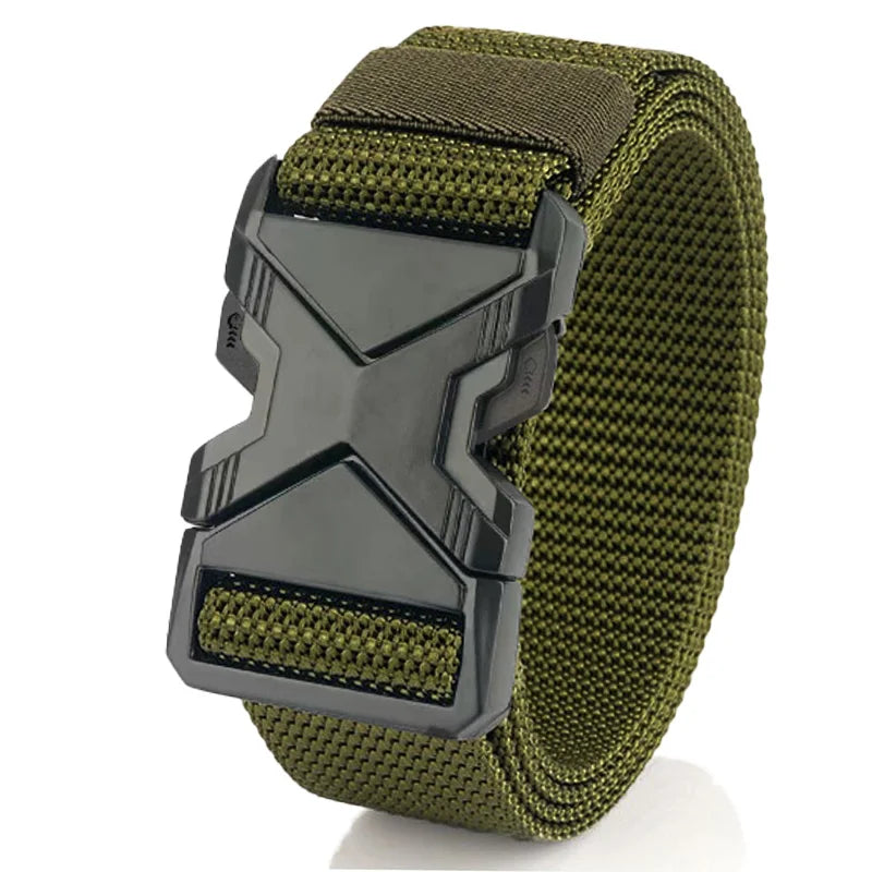 La nuova cintura da uomo con fibbia da 125 cm in nylon intrecciato, leggera e traspirante, per pendolari quotidiani