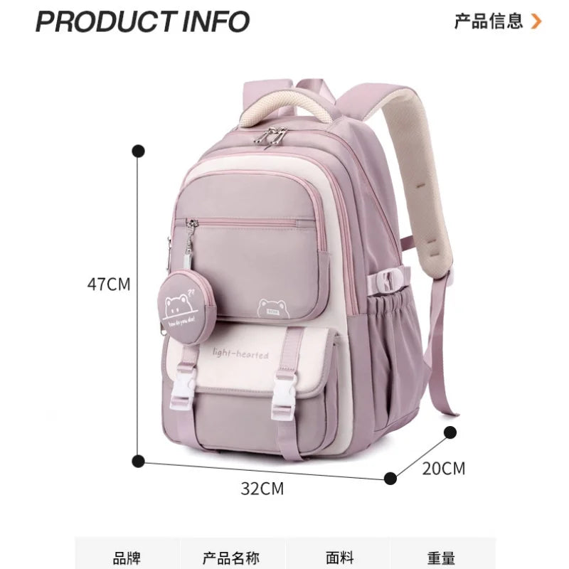 Zaino Scolastico alla Moda per Ragazze, Borsa per Laptop, Zaino da Viaggio Casual, Borsa per Libri, Zaino Impermeabile per Bambini