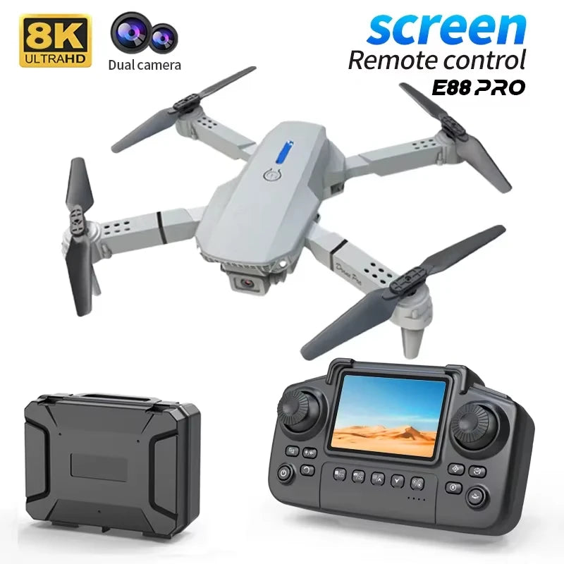 Drone 8K 5G HD Doppia fotocamera Fotografia aerea Schermo di visualizzazione telecomando Aereo di controllo Quadcopter