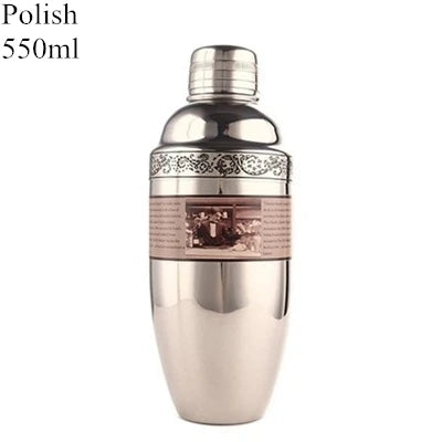 Strumenti da bar shaker per cocktail Boston Bar in acciaio inossidabile con incisione da 550 ml/850 ml