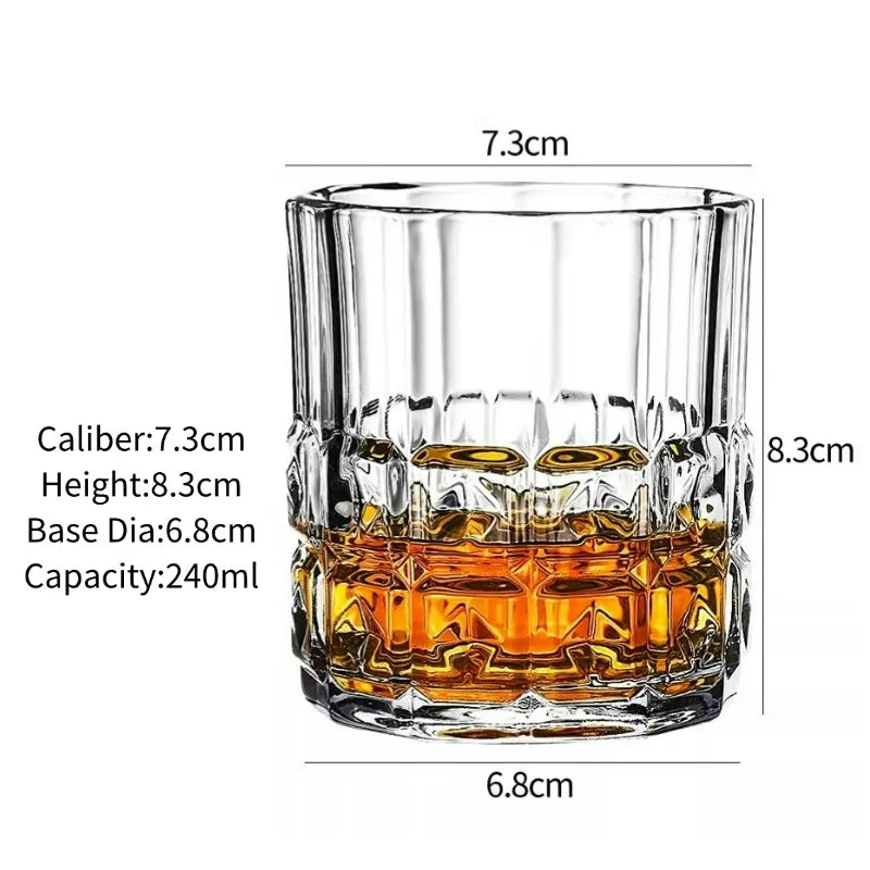 Bicchieri da whisky, Bicchieri da whisky incisi, Bicchieri da whisky vecchio stile, Bicchieri scotch classici, Regalo perfetto per gli amanti dello scotch