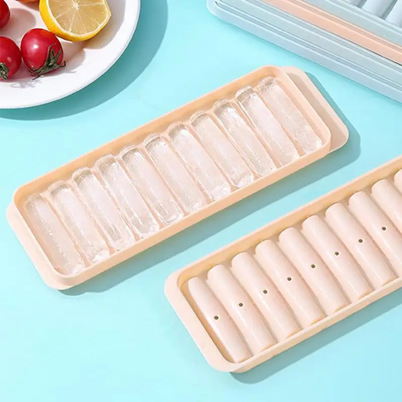 Piccoli barrette di ghiaccio con coperchio Vassoio di ghiaccio Strumenti per la produzione di bevande ghiacciate estive per succhi di vino Famiglia di frutta Accessori per bevande fredde