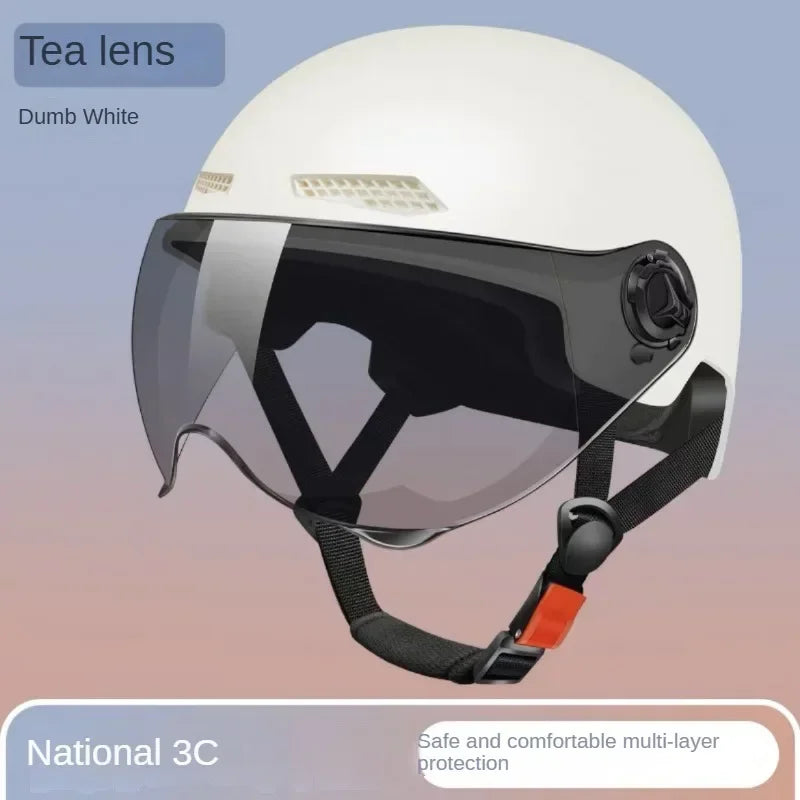 Casco di sicurezza per bicicletta Certificato 3C Mezzo casco per bicicletta elettrica per bambini adulti per uomo e donna con occhiali di protezione