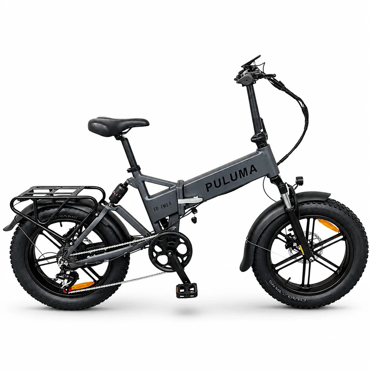 Bicicletta Elettrica Pieghevole PULUMA FM2.0, Batteria Rimovibile 48V15AH, Pneumatici All-Terrain 20*4 Pollici, E-Bike da Montagna per Adulti, Velocità 25km/h, 7 Velocità, Freni a Disco Idraulici, Autonomia 100km