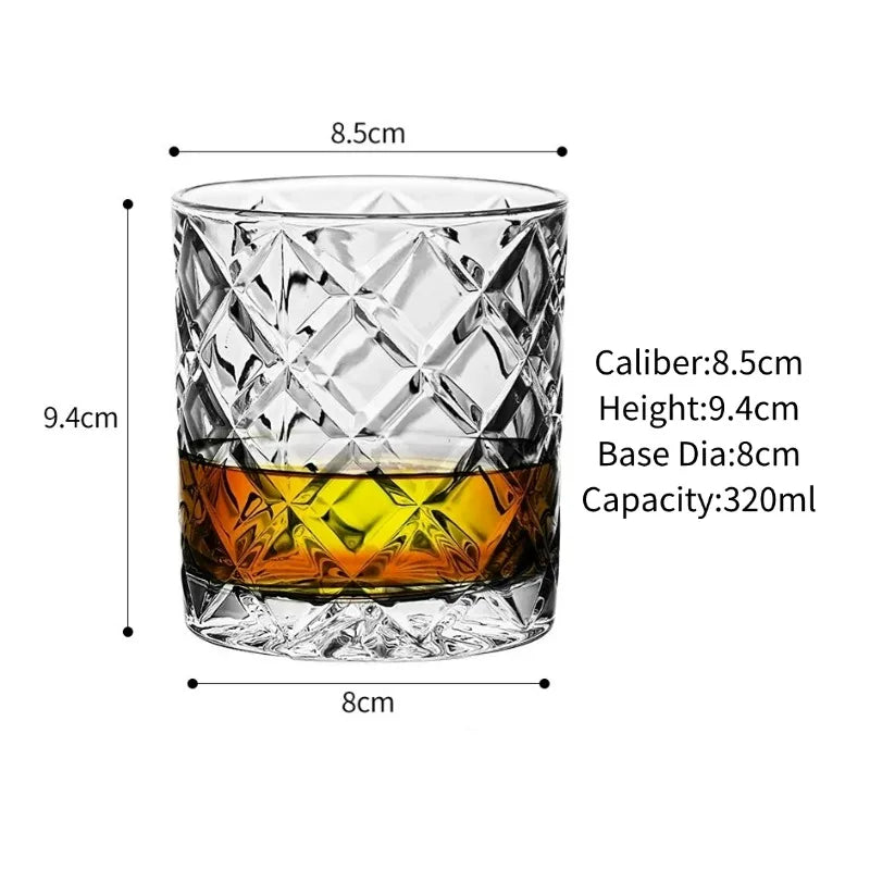 Bicchieri da whisky, Bicchieri da whisky incisi, Bicchieri da whisky vecchio stile, Bicchieri scotch classici, Regalo perfetto per gli amanti dello scotch