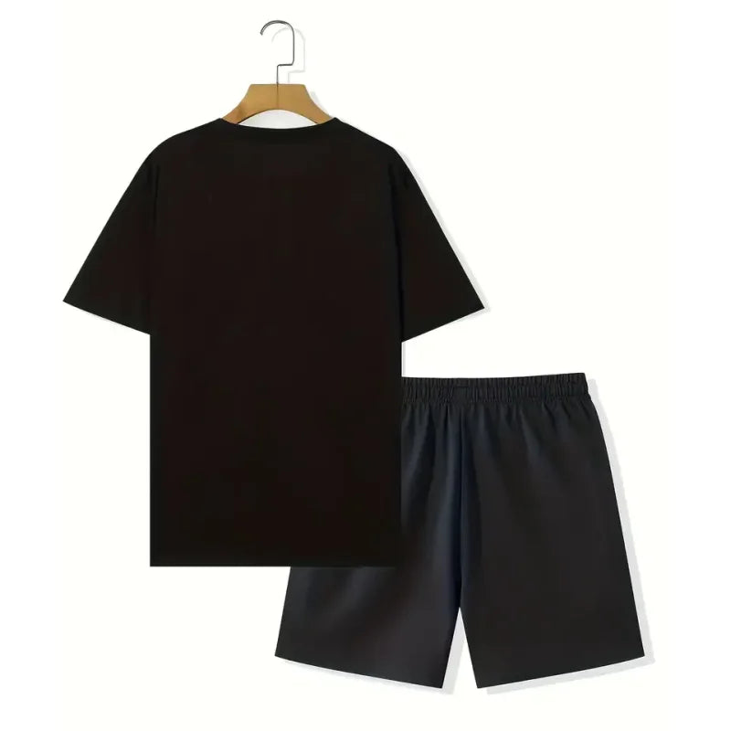 2024 Fun Bear Harajuku T-shirt da uomo estiva allentata quotidiana coppia vestito da strada all'aperto pantaloncini a maniche corte due pezzi abito estivo da uomo