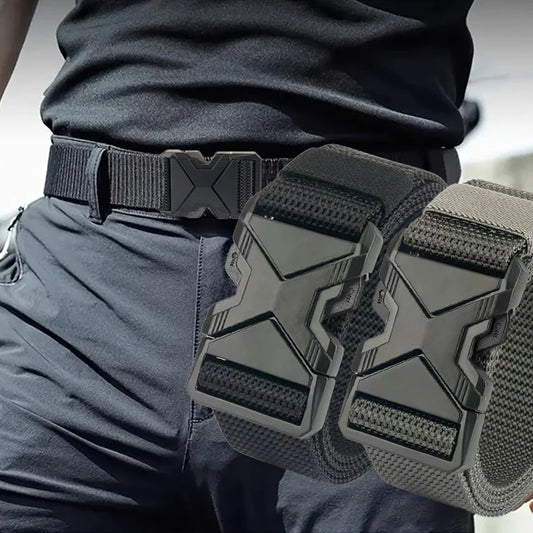 La nuova cintura da uomo con fibbia da 125 cm in nylon intrecciato, leggera e traspirante, per pendolari quotidiani