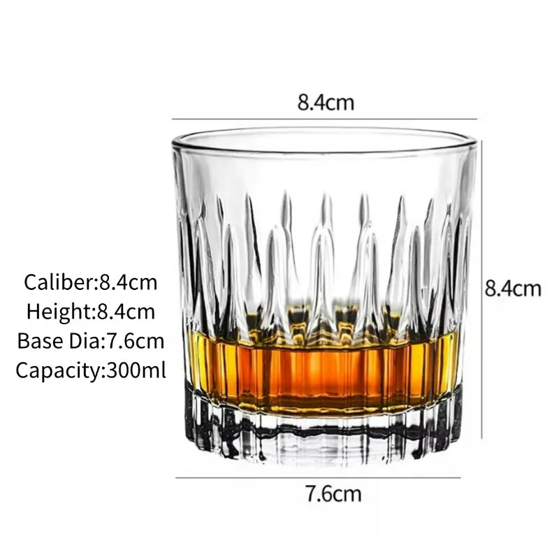 Bicchieri da whisky, Bicchieri da whisky incisi, Bicchieri da whisky vecchio stile, Bicchieri scotch classici, Regalo perfetto per gli amanti dello scotch