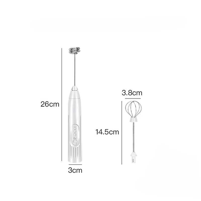 Gadget da cucina domestici senza fili Accessori da cucina elettrici Miscelatore per latte Ugello Mini caffè Frullino per le uova Strumenti per battere Bar da pranzo