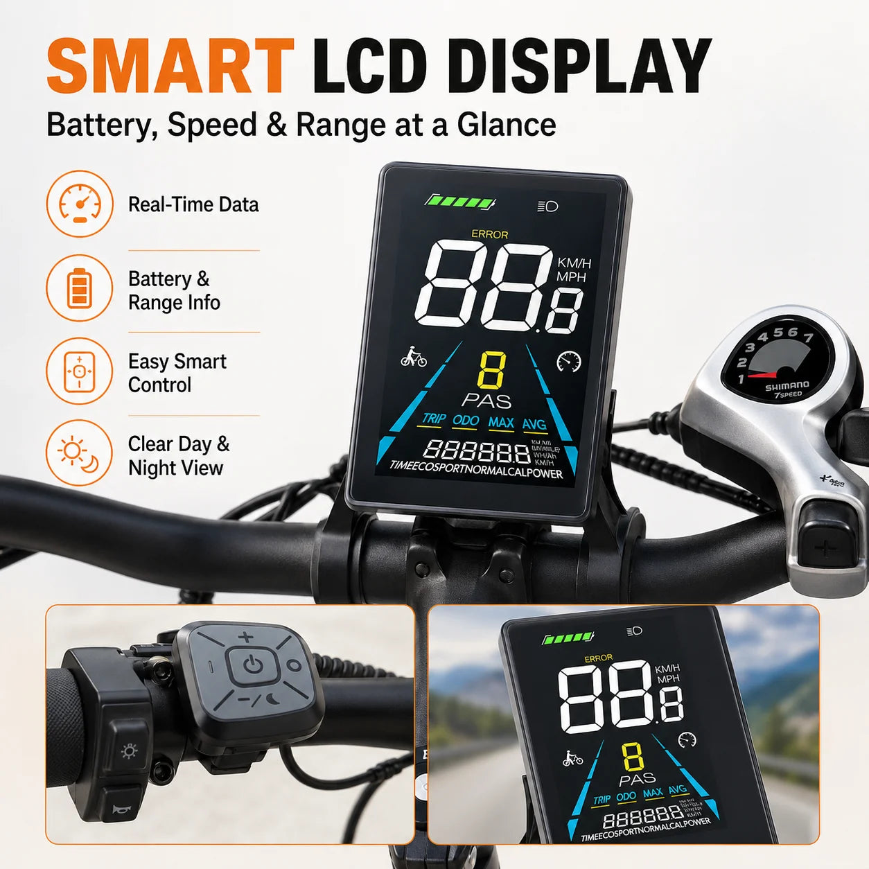 Bicicletta Elettrica Pieghevole PULUMA FM2.0, Batteria Rimovibile 48V15AH, Pneumatici All-Terrain 20*4 Pollici, E-Bike da Montagna per Adulti, Velocità 25km/h, 7 Velocità, Freni a Disco Idraulici, Autonomia 100km
