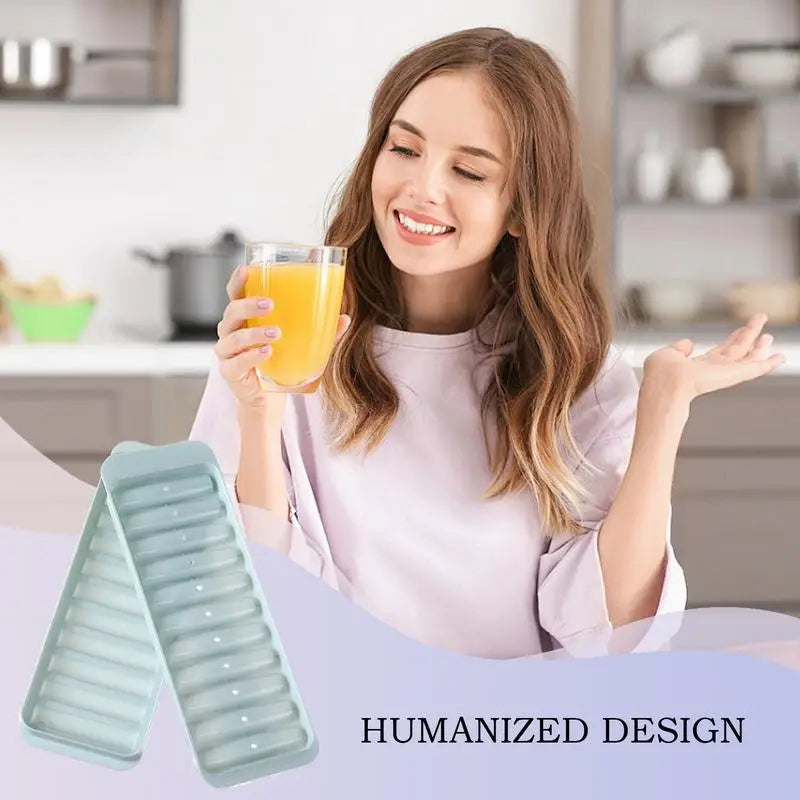 Piccoli barrette di ghiaccio con coperchio Vassoio di ghiaccio Strumenti per la produzione di bevande ghiacciate estive per succhi di vino Famiglia di frutta Accessori per bevande fredde