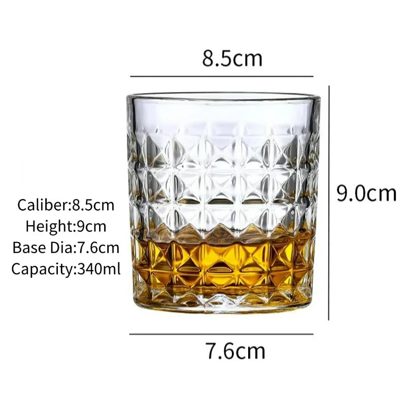 Bicchieri da whisky, Bicchieri da whisky incisi, Bicchieri da whisky vecchio stile, Bicchieri scotch classici, Regalo perfetto per gli amanti dello scotch
