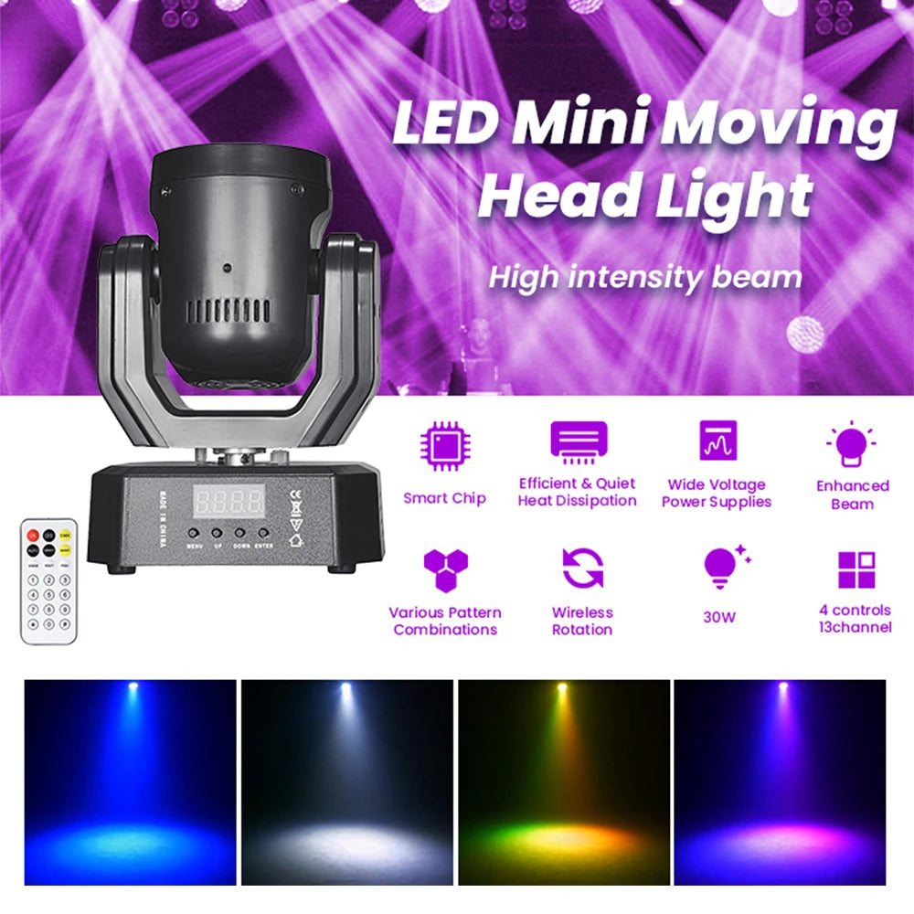 Luce da discoteca 30W con telecomando,