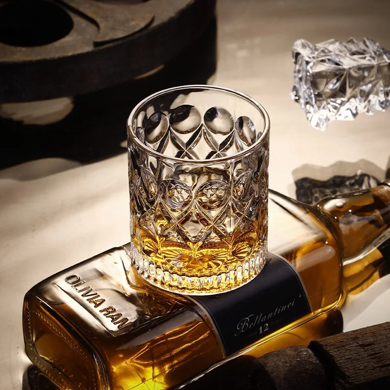 Bicchieri da whisky, Bicchieri da whisky incisi, Bicchieri da whisky vecchio stile, Bicchieri scotch classici, Regalo perfetto per gli amanti dello scotch