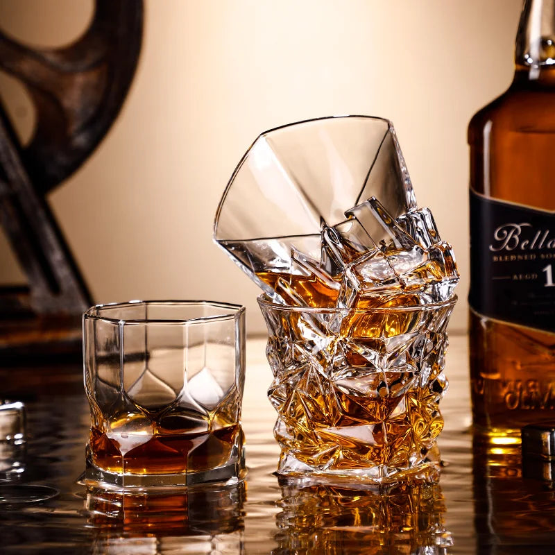 Bicchieri da whisky, Bicchieri da whisky incisi, Bicchieri da whisky vecchio stile, Bicchieri scotch classici, Regalo perfetto per gli amanti dello scotch