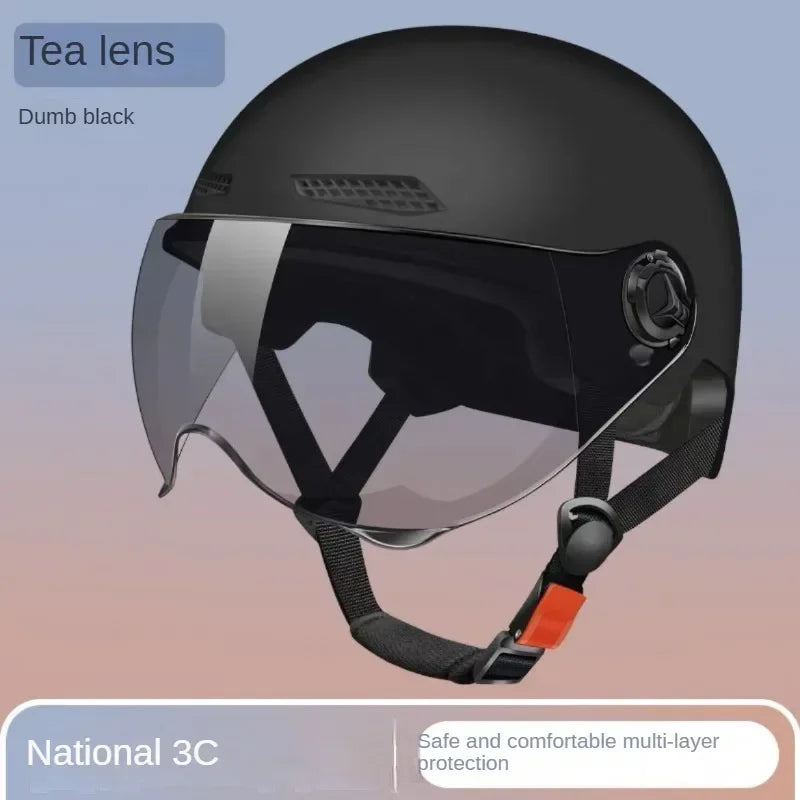 Casco di sicurezza per bicicletta Certificato 3C Mezzo casco per bicicletta elettrica per bambini adulti per uomo e donna con occhiali di protezione