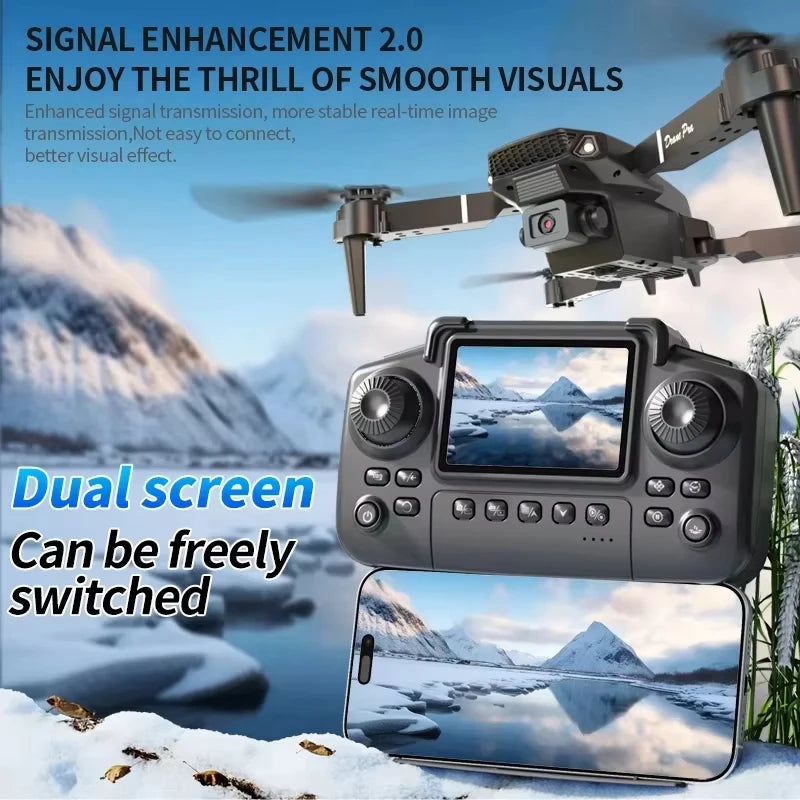 Drone 8K 5G HD Doppia fotocamera Fotografia aerea Schermo di visualizzazione telecomando Aereo di controllo Quadcopter
