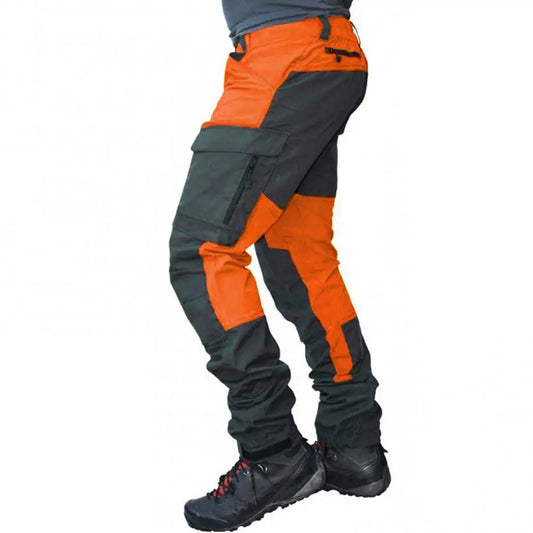 Pantaloni cargo impermeabili Pantaloni da lavoro lunghi estivi da uomo Pantaloni da pesca da campeggio sportivi multitasche a blocchi di colore da esterno