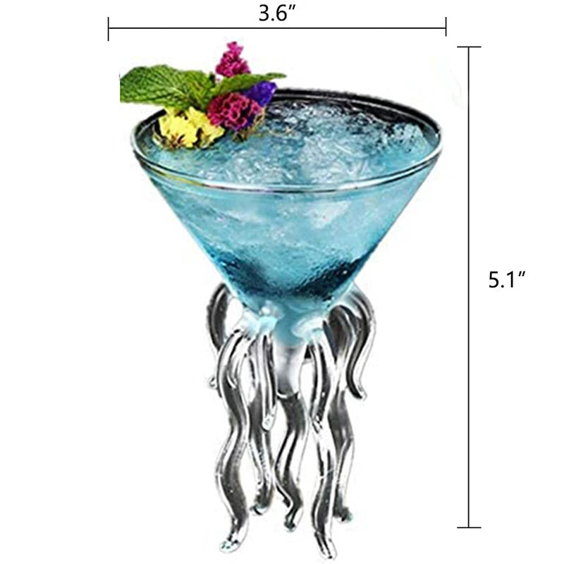 Bicchiere da cocktail creativo: bicchiere da cocktail dal design a fungo/cigno/cuore/octopus/pesce, novità per la festa notturna del bar KTV