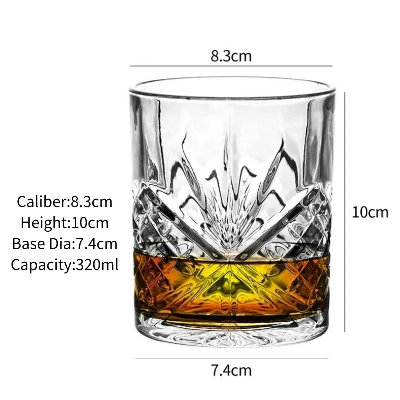 Bicchieri da whisky, Bicchieri da whisky incisi, Bicchieri da whisky vecchio stile, Bicchieri scotch classici, Regalo perfetto per gli amanti dello scotch