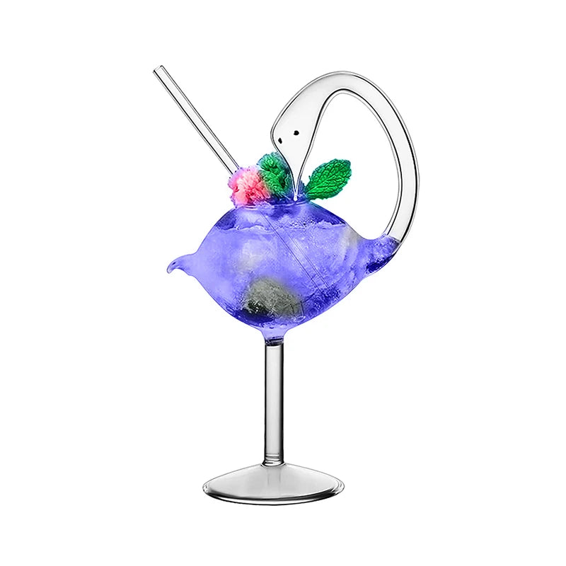 Bicchiere da cocktail creativo: bicchiere da cocktail dal design a fungo/cigno/cuore/octopus/pesce, novità per la festa notturna del bar KTV