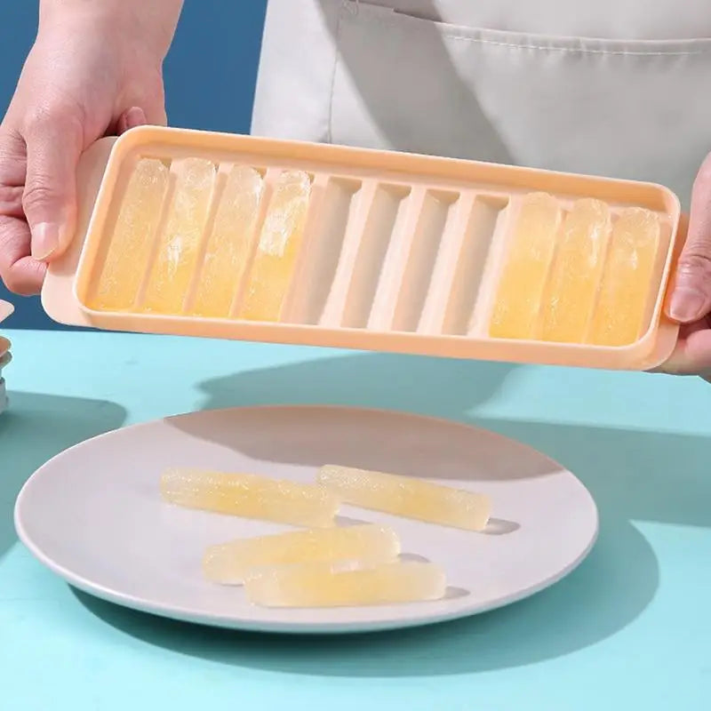 Piccoli barrette di ghiaccio con coperchio Vassoio di ghiaccio Strumenti per la produzione di bevande ghiacciate estive per succhi di vino Famiglia di frutta Accessori per bevande fredde