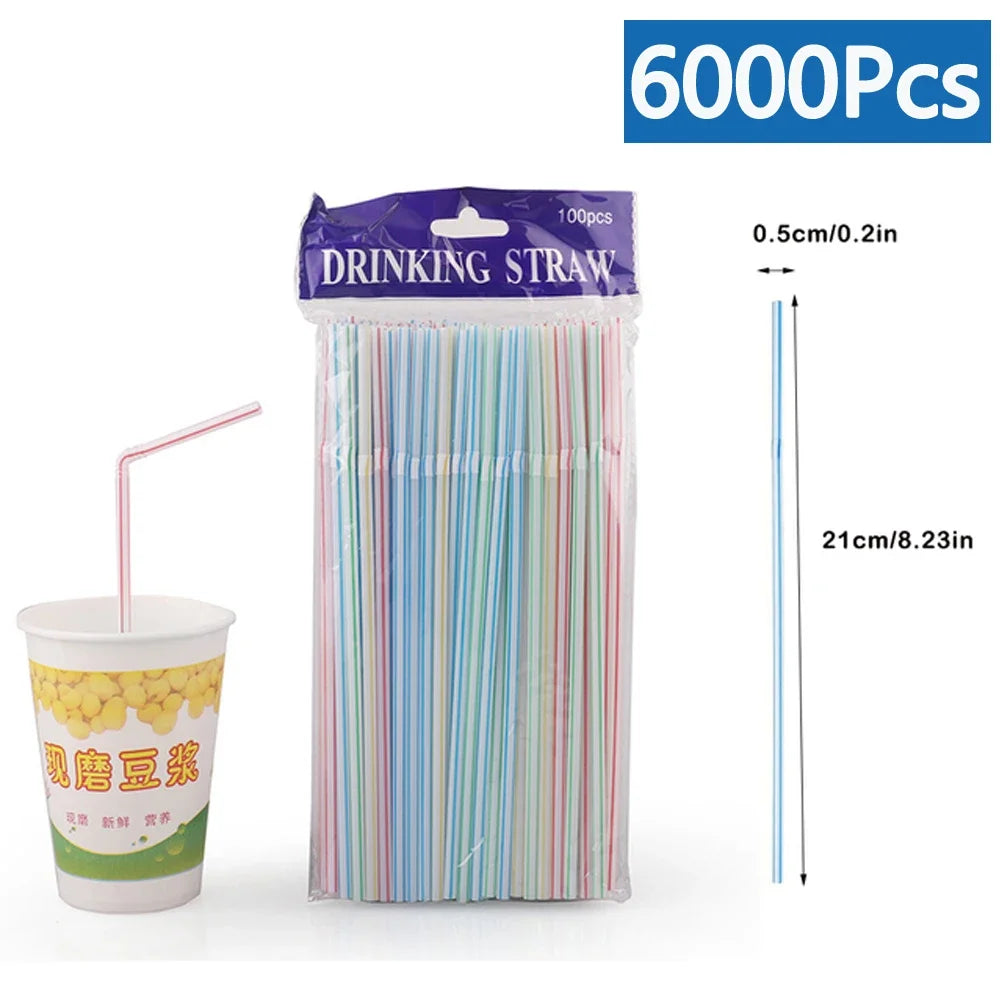 50/3000/6000Pc Cannucce Colorate Festa di Nozze Tè Al Latte cocktail Paglia per Bar Cucina Bevande Casa All'ingrosso Cola paglia