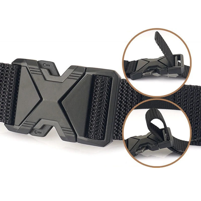 La nuova cintura da uomo con fibbia da 125 cm in nylon intrecciato, leggera e traspirante, per pendolari quotidiani