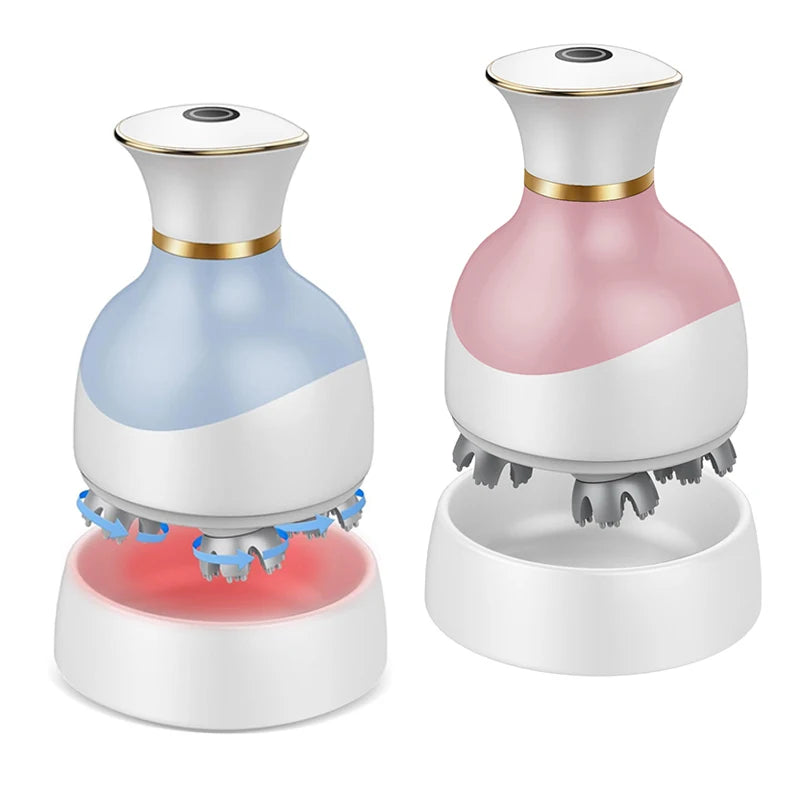 Massaggiatore Elettrico per Cuoio Capelluto con 4 Teste Impastatrici