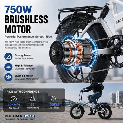 PULUMA E-Bike Pieghevole 750W