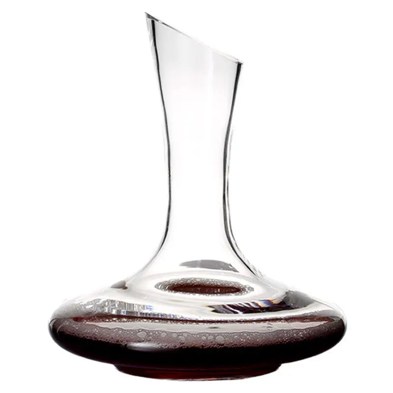 Decanter per vino rosso a Base piatta superiore da 1000ML versatore per vino in cristallo fatto a mano caraffa per acqua Premium apribottiglie per vino a parete addensato