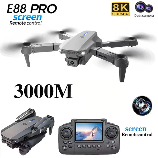 Drone 8K 5G HD Doppia fotocamera Fotografia aerea Schermo di visualizzazione telecomando Aereo di controllo Quadcopter
