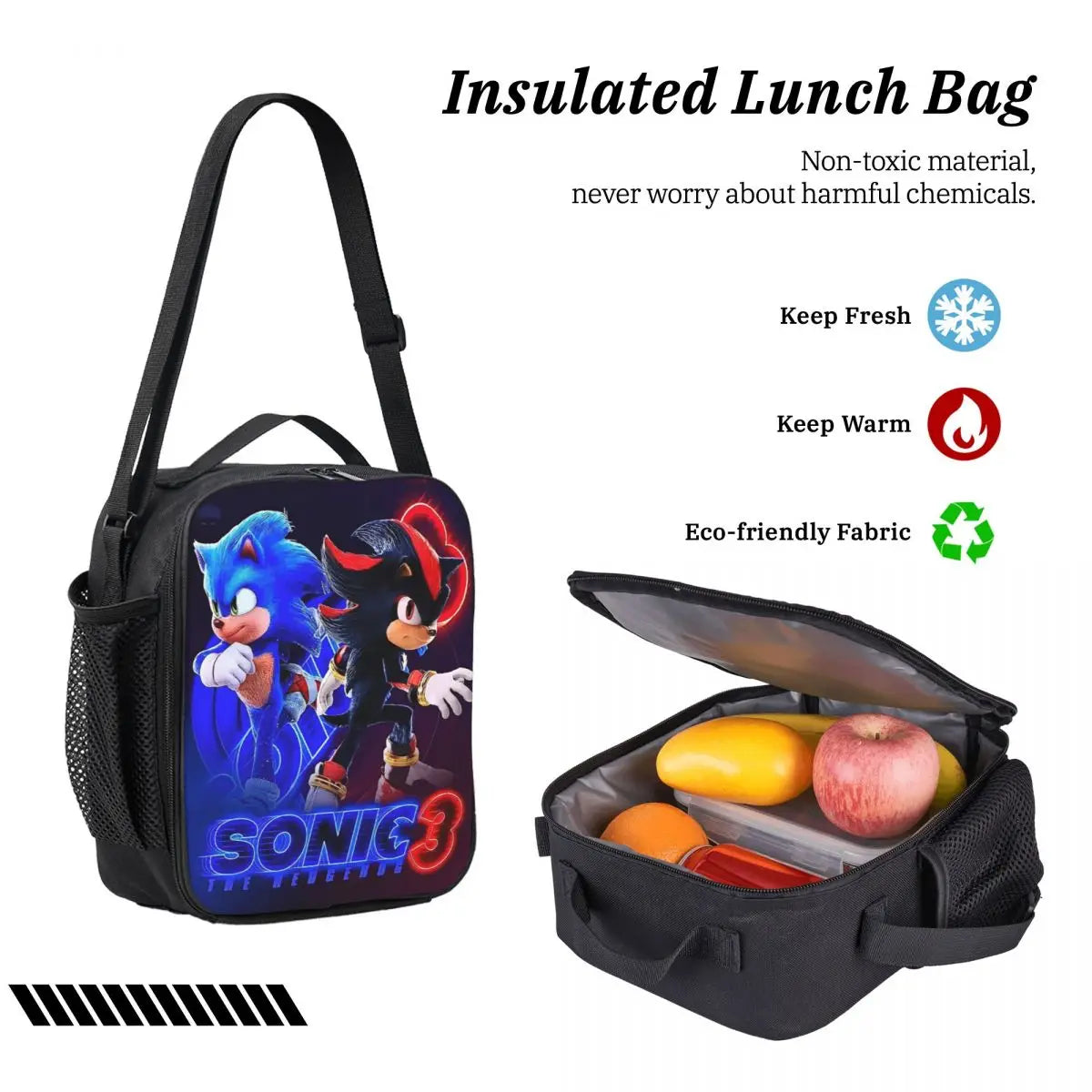 Sonices The H-edgehogs 3 3pecs/set Zaino per borse di tela per scuole superiori adolescenti Borsa per il pranzo Astuccio