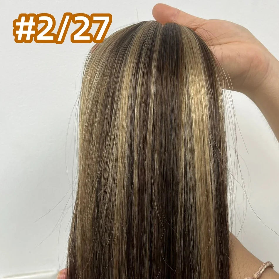 Extension per Capelli Umani con Punta Piatta in Cheratina 18-30 Pollici, 100% Capelli Umani di Alta Qualità 12A, Estensioni Ombre Naturali