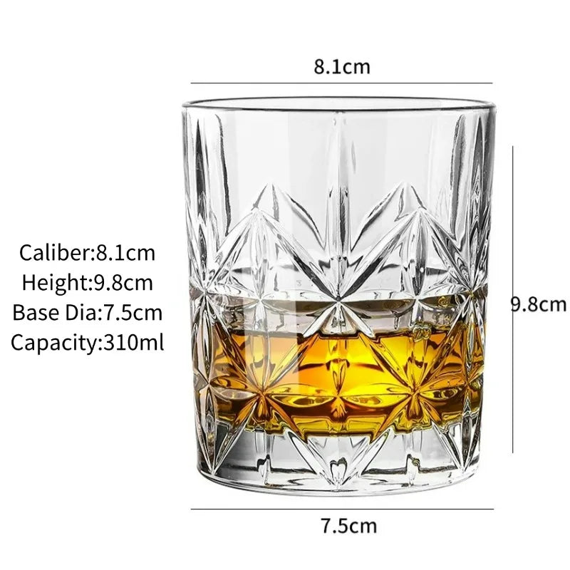 Bicchieri da whisky, Bicchieri da whisky incisi, Bicchieri da whisky vecchio stile, Bicchieri scotch classici, Regalo perfetto per gli amanti dello scotch