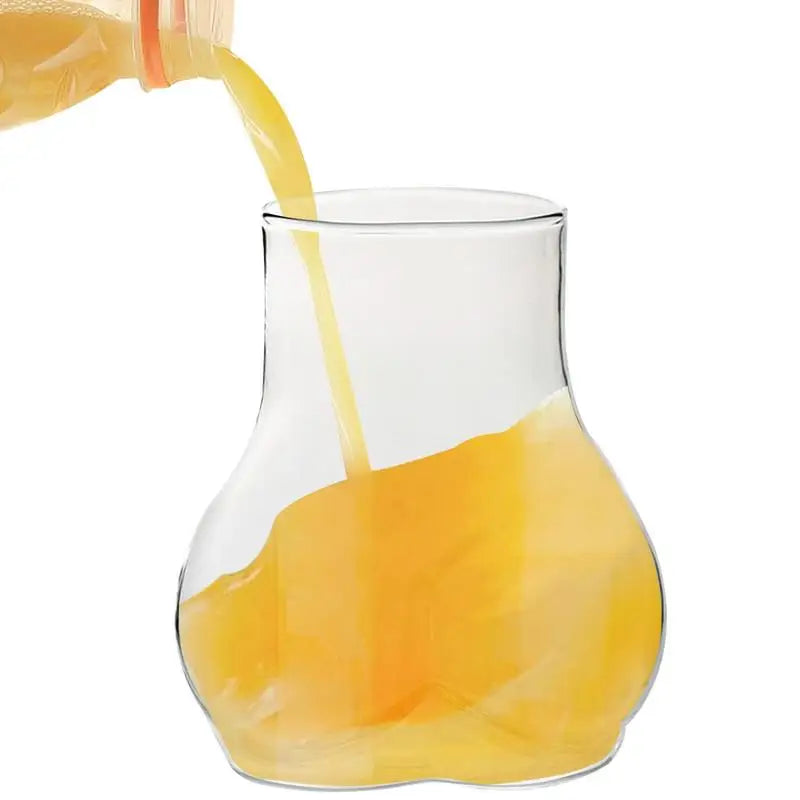 Tazze per bere culo da 450 ml Tazza da caffè in vetro borosilicato trasparente Tazza da caffè divertente Tazza da donna in vetro Corpo Tazza da culo Tazze da acqua per latte